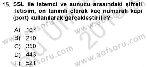 Web Yayıncılığı Dersi 2018 - 2019 Yılı 3 Ders Sınav Soruları 15. Soru