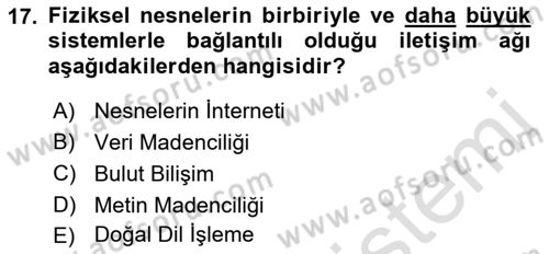 Web Yayıncılığı Dersi 2018 - 2019 Yılı 3 Ders Sınav Soruları 17. Soru
