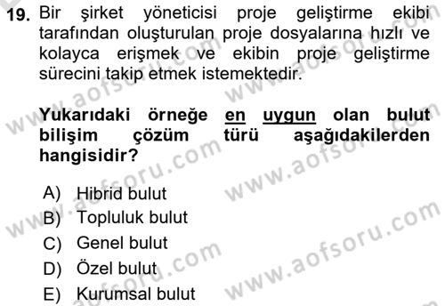 Web Yayıncılığı Dersi 2018 - 2019 Yılı 3 Ders Sınav Soruları 19. Soru