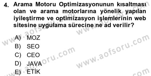 Web Yayıncılığı Dersi 2018 - 2019 Yılı (Vize) Ara Sınav Soruları 4. Soru