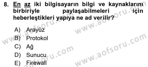Web Yayıncılığı Dersi 2018 - 2019 Yılı (Vize) Ara Sınav Soruları 8. Soru