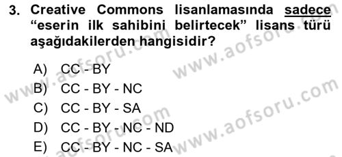 Web Yayıncılığı Dersi 2018 - 2019 Yılı (Final) Dönem Sonu Sınav Soruları 3. Soru