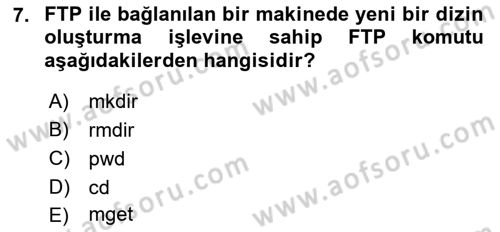 Web Yayıncılığı Dersi 2018 - 2019 Yılı (Final) Dönem Sonu Sınav Soruları 7. Soru