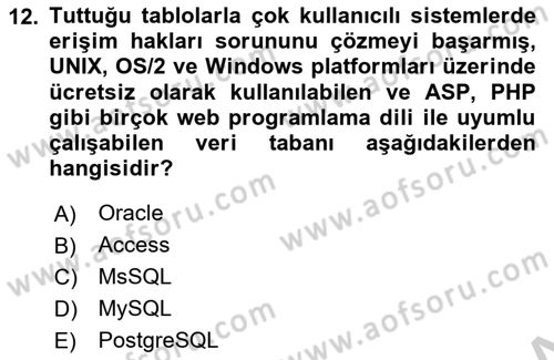 Web Yayıncılığı Dersi 2018 - 2019 Yılı Yaz Okulu Sınav Soruları 12. Soru