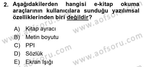 Web Yayıncılığı Dersi 2018 - 2019 Yılı Yaz Okulu Sınav Soruları 2. Soru
