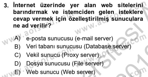 Web Yayıncılığı Dersi 2018 - 2019 Yılı Yaz Okulu Sınav Soruları 3. Soru