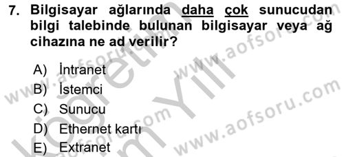 Web Yayıncılığı Dersi 2018 - 2019 Yılı Yaz Okulu Sınav Soruları 7. Soru
