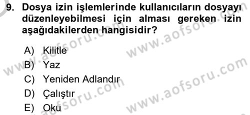 Web Yayıncılığı Dersi 2018 - 2019 Yılı Yaz Okulu Sınav Soruları 9. Soru