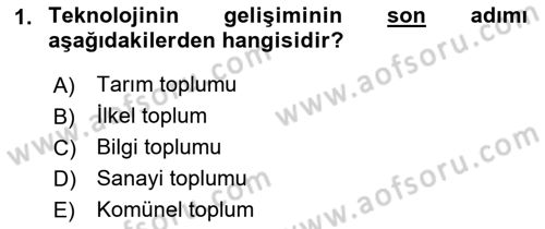 Web Yayıncılığı Dersi Ara Sınavı Deneme Sınav Soruları 1. Soru