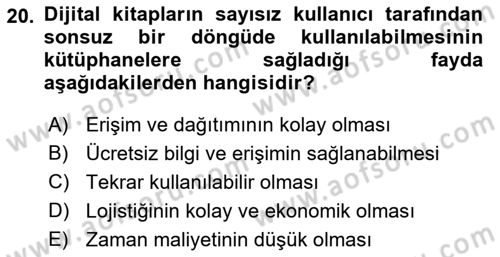 Web Yayıncılığı Dersi 2019 - 2020 Yılı (Vize) Ara Sınav Soruları 20. Soru