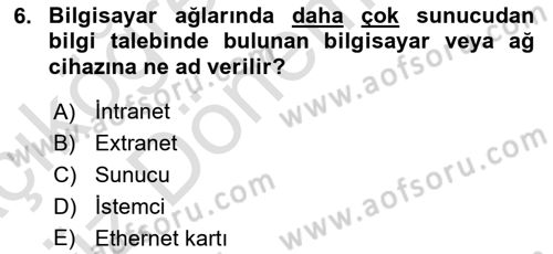 Web Yayıncılığı Dersi 2019 - 2020 Yılı (Vize) Ara Sınav Soruları 6. Soru
