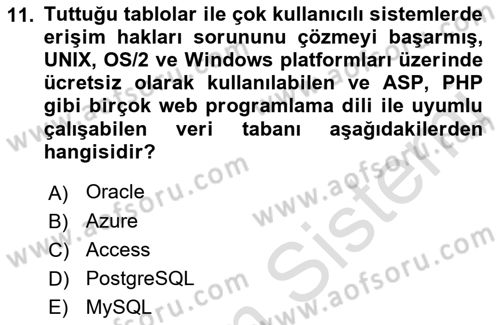 Web Yayıncılığı Dersi 2019 - 2020 Yılı (Final) Dönem Sonu Sınav Soruları 11. Soru