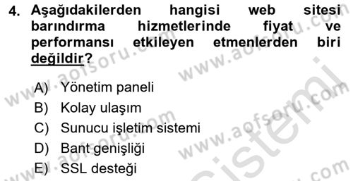 Web Yayıncılığı Dersi 2019 - 2020 Yılı (Final) Dönem Sonu Sınav Soruları 4. Soru
