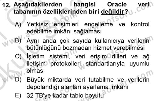 Web Yayıncılığı Dersi 2020 - 2021 Yılı Yaz Okulu Sınav Soruları 12. Soru