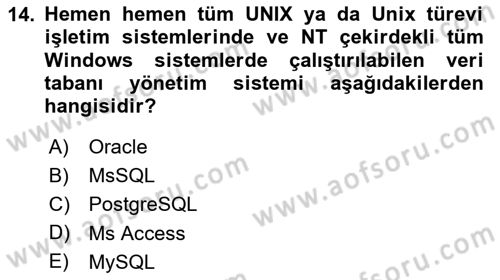 Web Yayıncılığı Dersi 2020 - 2021 Yılı Yaz Okulu Sınav Soruları 14. Soru
