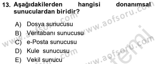 Web Yayıncılığı Dersi 2021 - 2022 Yılı (Vize) Ara Sınav Soruları 13. Soru