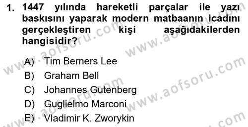 Web Yayıncılığı Dersi 2021 - 2022 Yılı (Final) Dönem Sonu Sınav Soruları 1. Soru