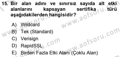 Web Yayıncılığı Dersi 2021 - 2022 Yılı (Final) Dönem Sonu Sınav Soruları 15. Soru