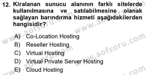 Web Yayıncılığı Dersi 2022 - 2023 Yılı (Vize) Ara Sınav Soruları 12. Soru