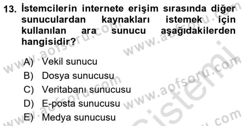 Web Yayıncılığı Dersi 2022 - 2023 Yılı (Vize) Ara Sınav Soruları 13. Soru