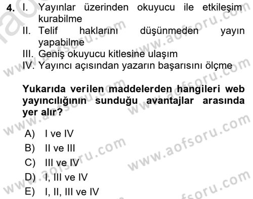 Web Yayıncılığı Dersi 2022 - 2023 Yılı (Vize) Ara Sınav Soruları 4. Soru