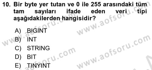 Web Yayıncılığı Dersi 2022 - 2023 Yılı (Final) Dönem Sonu Sınav Soruları 10. Soru