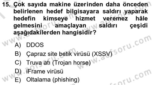 Web Yayıncılığı Dersi 2022 - 2023 Yılı (Final) Dönem Sonu Sınav Soruları 15. Soru
