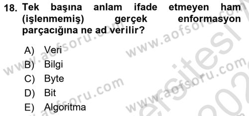 Web Yayıncılığı Dersi 2022 - 2023 Yılı (Final) Dönem Sonu Sınav Soruları 18. Soru