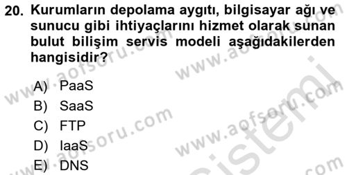 Web Yayıncılığı Dersi 2022 - 2023 Yılı (Final) Dönem Sonu Sınav Soruları 20. Soru