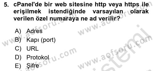 Web Yayıncılığı Dersi 2022 - 2023 Yılı (Final) Dönem Sonu Sınav Soruları 5. Soru