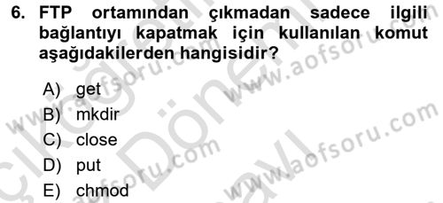 Web Yayıncılığı Dersi 2022 - 2023 Yılı (Final) Dönem Sonu Sınav Soruları 6. Soru