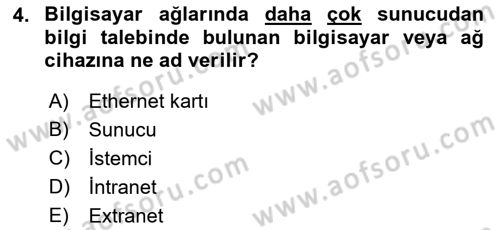 Web Yayıncılığı Dersi 2022 - 2023 Yılı Yaz Okulu Sınav Soruları 4. Soru