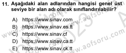 Web Yayıncılığı Dersi 2023 - 2024 Yılı (Vize) Ara Sınav Soruları 11. Soru