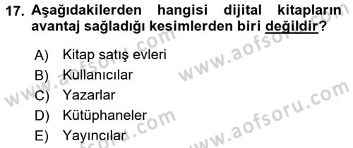 Web Yayıncılığı Dersi 2023 - 2024 Yılı (Vize) Ara Sınav Soruları 17. Soru