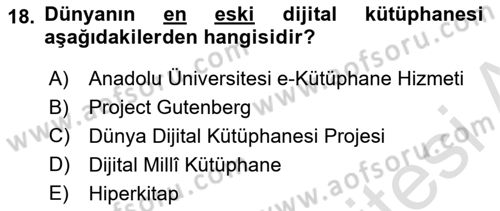 Web Yayıncılığı Dersi 2023 - 2024 Yılı (Vize) Ara Sınav Soruları 18. Soru