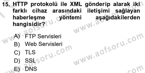 Web Yayıncılığı Dersi 2023 - 2024 Yılı (Final) Dönem Sonu Sınav Soruları 15. Soru