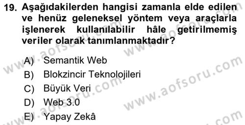 Web Yayıncılığı Dersi 2023 - 2024 Yılı (Final) Dönem Sonu Sınav Soruları 19. Soru