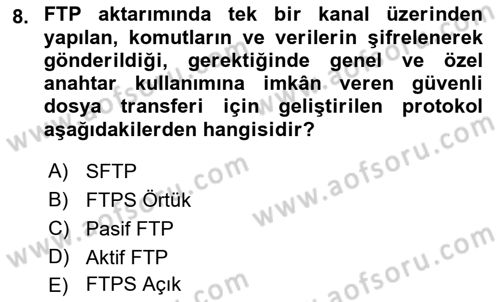Web Yayıncılığı Dersi 2023 - 2024 Yılı (Final) Dönem Sonu Sınav Soruları 8. Soru