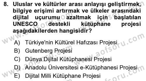 Web Yayıncılığı Dersi 2023 - 2024 Yılı Yaz Okulu Sınav Soruları 8. Soru