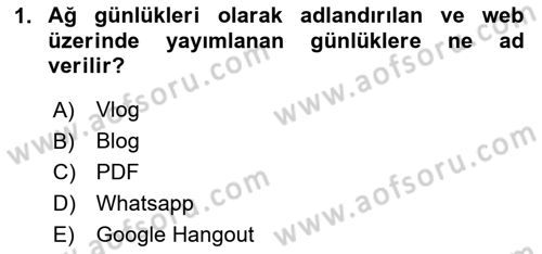 Web Yayıncılığı Dersi 2024 - 2025 Yılı (Final) Dönem Sonu Sınav Soruları 1. Soru