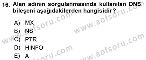 Web Yayıncılığı Dersi 2024 - 2025 Yılı (Final) Dönem Sonu Sınav Soruları 16. Soru