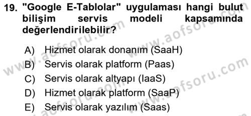 Web Yayıncılığı Dersi 2024 - 2025 Yılı (Final) Dönem Sonu Sınav Soruları 19. Soru
