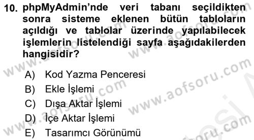 Web Yayıncılığı Araçları Dersi 2016 - 2017 Yılı (Final) Dönem Sonu Sınav Soruları 10. Soru