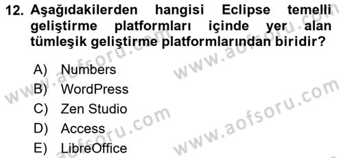 Web Yayıncılığı Araçları Dersi 2017 - 2018 Yılı 3 Ders Sınav Soruları 12. Soru