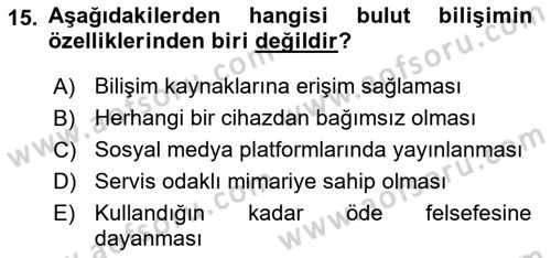 Web Yayıncılığı Araçları Dersi 2017 - 2018 Yılı 3 Ders Sınav Soruları 15. Soru