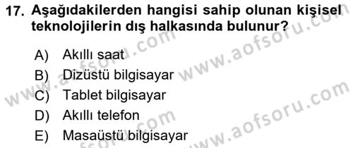 Web Yayıncılığı Araçları Dersi 2017 - 2018 Yılı 3 Ders Sınav Soruları 17. Soru