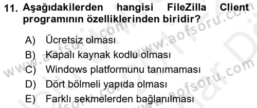 Web Yayıncılığı Araçları Dersi 2017 - 2018 Yılı (Vize) Ara Sınav Soruları 11. Soru