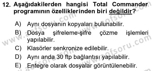 Web Yayıncılığı Araçları Dersi 2017 - 2018 Yılı (Vize) Ara Sınav Soruları 12. Soru