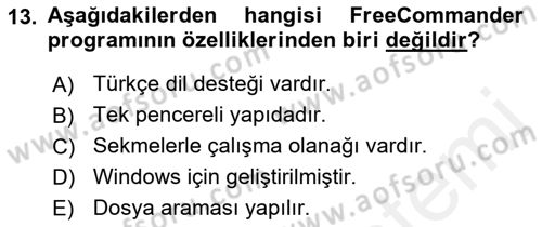 Web Yayıncılığı Araçları Dersi 2017 - 2018 Yılı (Vize) Ara Sınav Soruları 13. Soru