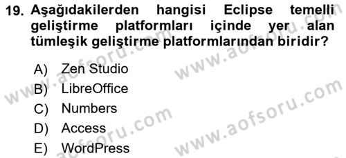 Web Yayıncılığı Araçları Dersi 2017 - 2018 Yılı (Vize) Ara Sınav Soruları 19. Soru